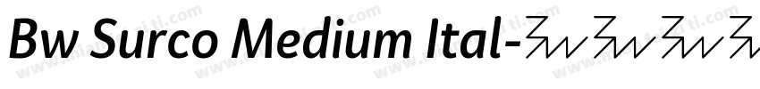 Bw Surco Medium Ital字体转换